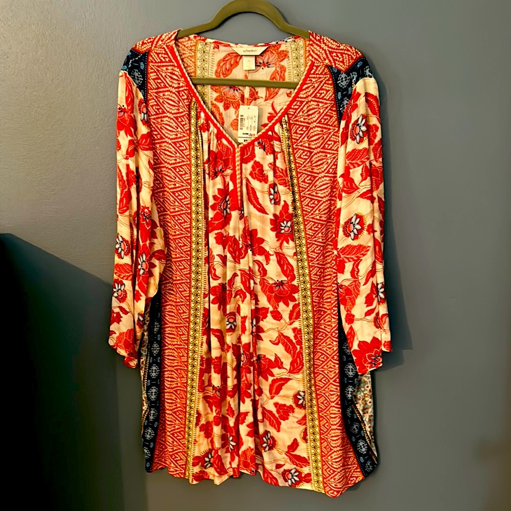 CJ Banks Rayon Blouse 3X 24/26 NWT